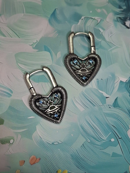 Vivienne Westwood Jewelry - Vivienne Westwood Heart Huggie Earrings